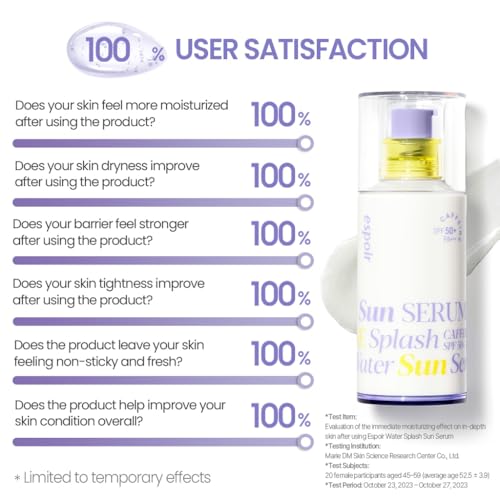 Image of espoir Water Splash Sun Serum SPF50+ PA+++│3,000ppm Caffeine for Reducing Puffiness,Enhancing Skin Elasticity, Non-Oily Hydrating Sunscreen,Vegan,Beach Essentials, Clear Sunscreen1.69 Fl Oz.