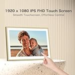 Digital Picture Frame, Frameo 15.6 inch Large Digital Photo Frame Wifi, 32GB Capacity, 1920*1080 IPS FHD Touch Screen, Electronic Frame Slideshow, Tabletop&Wall-Mounted, Gifts for Mom, Women, Golden - Image 3