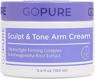 goPure Sculpt & Tone Arm Cream – Firming And Tightening Cream For The Arms, Smooths The Look Of Wrinkles, Deeply Hydrates, Firms The Look Of Crepey Texture On The Arms