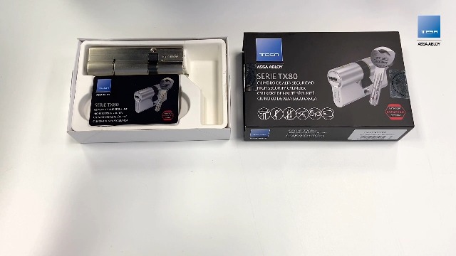 Cilindro De Seguridad Tesa T80 Latonado 30x10 Mm | 5 Llaves De Alpaca | 100.000 Ciclos | Leva Larga Para Puertas De Madera