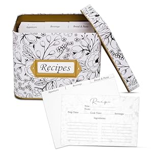 Mia + Esme Floral Recipe Box with Cards