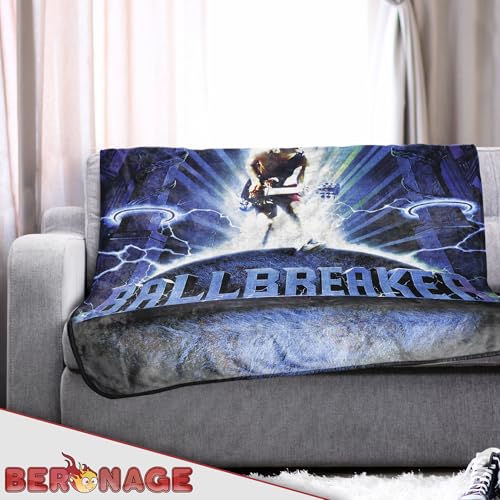 Manta ACDC Ballbreaker de forro polar coral de 150x200 cm para sofa 7