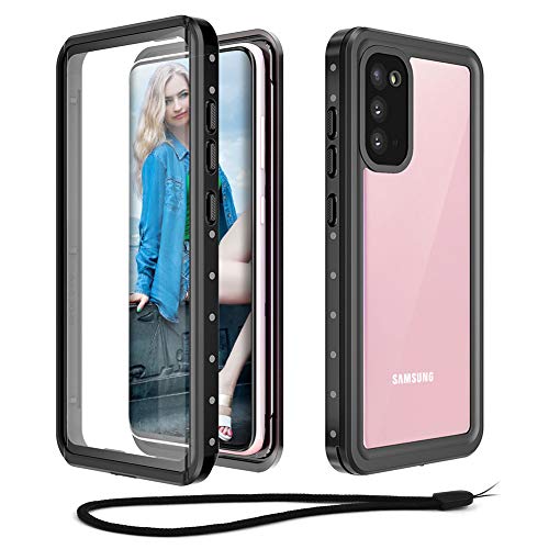 Beeasy Coque Samsung Galaxy S20 [5G],Etanche avec Protecteur d'Écran Intégré 360 u00b0 Protection Antichoc Robuste Outdoor Antipoussière Anti-Choc Housse Étui Rigide Résistant Aux Chocs,Noir