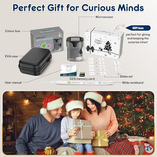 image for BEBANG 1000X Handheld Microscope for Kids 4K 2.0