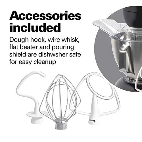 Hamilton Beach All-Metal 12-Speed Electric Stand Mixer, Tilt-Head, 4.5 Quarts, Pouring Shield, Licorice (63227) #TOP6