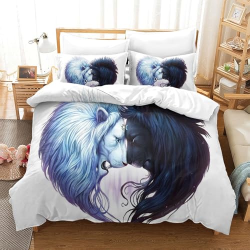 Housse de couette 260x220 lion pour une chambre moderne