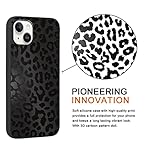 2 Pack Cute Cheetah Print for Apple iPhone 13/14 6.1" Phone Case,Luxury Leopard Pattern Design Cases Soft Silicone Slim TPU Shockproof Protective Bumper Cover for Women Girls-Black & White - Image 4