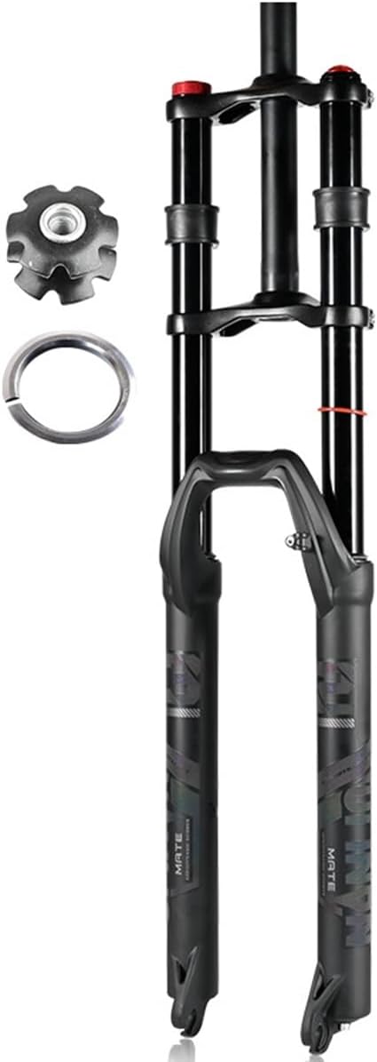 Mountain Front Fork Mountain Bike Air Front Fork 27.5 29 Inch Bicycle Suspension Forks 1-1/8 Inch Straight Tube Suspension Travel 150 mm Spread 100 mm 9 mm QR Quick Release XC AM