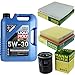 Produktbild Filter Set Inspektionspaket 5 Liter Liqui Moly Motoröl Longtime High Tech 5W-30 MANN-FILTER Innenraumfilter Luftfilter Ölfilter