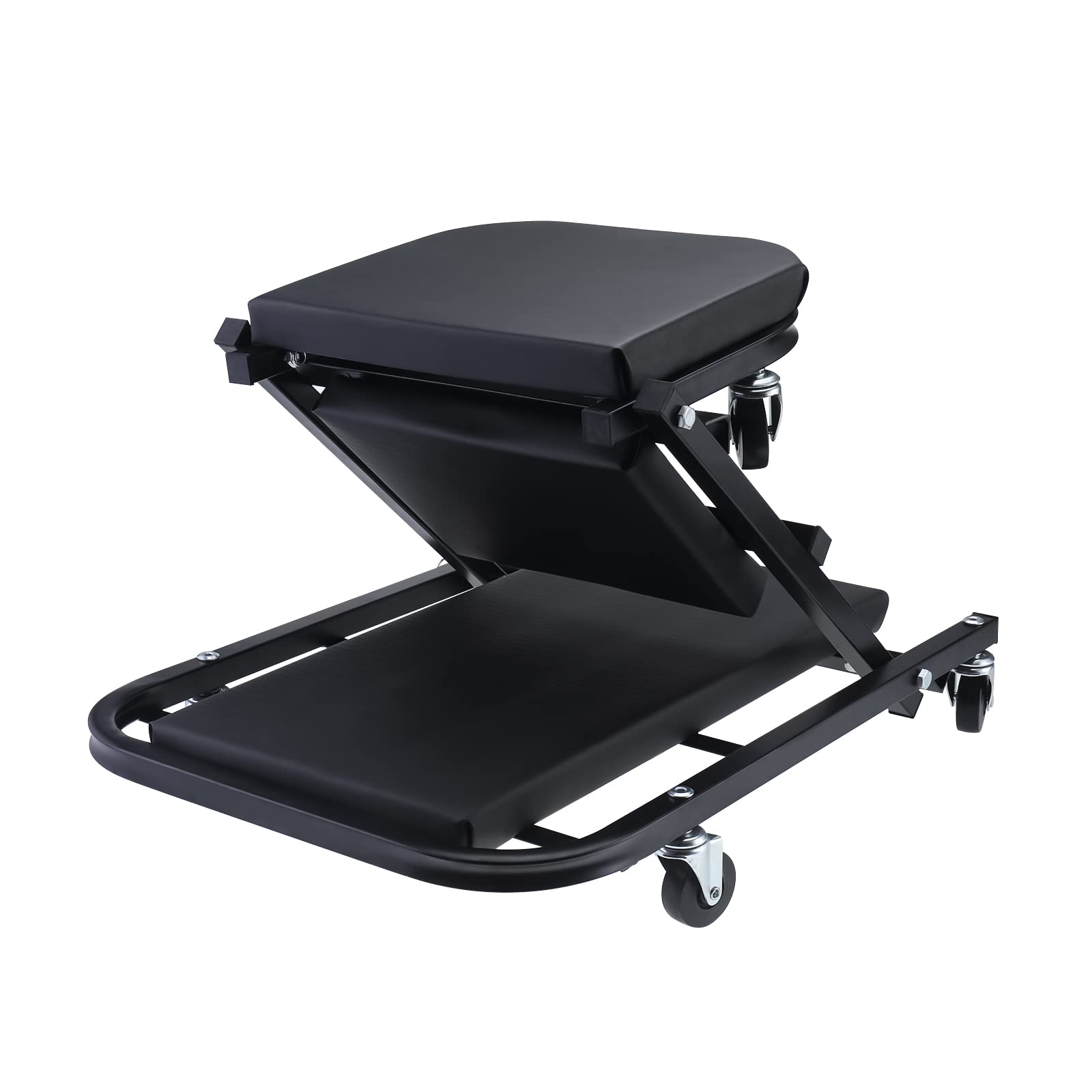 BOOMSTART Taburete de taller 2 en 1 de hasta 150 kg, plegable 360 °