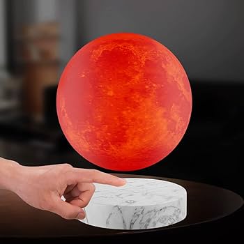 VGAzer Levitating Moon Lampada fluttuante e rotante liberamente con luci a  LED che cambiano gradualmente tra 7 colori, luce decorativa per gli amanti  dei bambini (base quadrata) : : Illuminazione