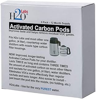 Activated Carbon Pods for Water Distillers, More Activated Carbon and better VOC removal than other brands. (Full Year Supply).