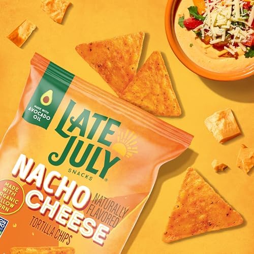 LATE JULY Snacks Nacho Cheese Tortilla Chips, 6 Oz Bag - 2