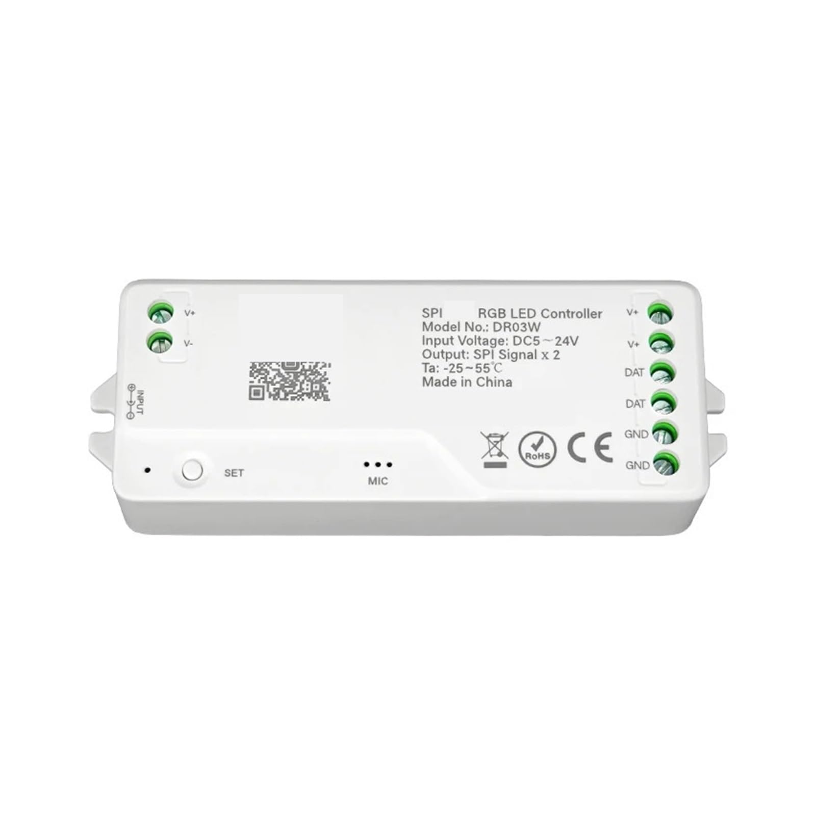Regulador LED WS2811 WS2812B DR03W para gestión de tiras