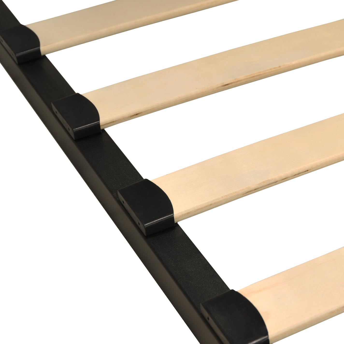 WEBER INDUSTRIES Sommier Métal RENO 140x190 cm + 1 Pied Amovible/Noir