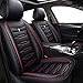 Skysep Cartoon Conjunto Completo Universal Fit 5 Asientos Coche Rodeado Fundas de Asiento de Coche de Cuero Impermeables Protector Ajustable Cojines de Asiento Automáticos Extraíbles (Negro-Rojo)