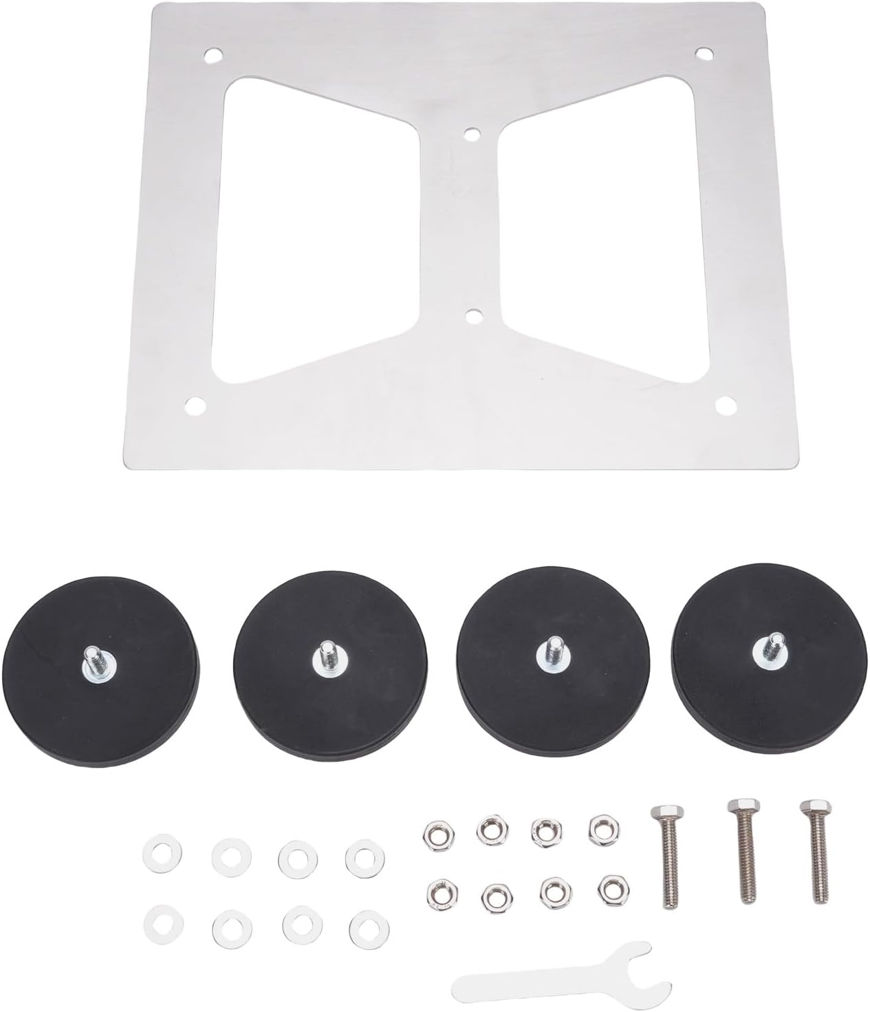 YWBL-WH Car Sunroof Mounting Kit, Stainless Steel Construction, Flexible Installation for SUVs, Secure Magnetic Roof Mount with 264lbs Tension
