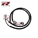 Razer Auto Black 1 Pair 24" Fog Light Extension Cable Wire Harness with Corrugated wire host cover (Black) for 10-17 Jeep Wrangler JK