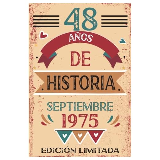 48 Años De Historia Septiembre 1975: Libro de visitas, cuaderno, 110 páginas de felicitaciones, idea de regalo, regalo Para la esposa, novia, mujer, La madre