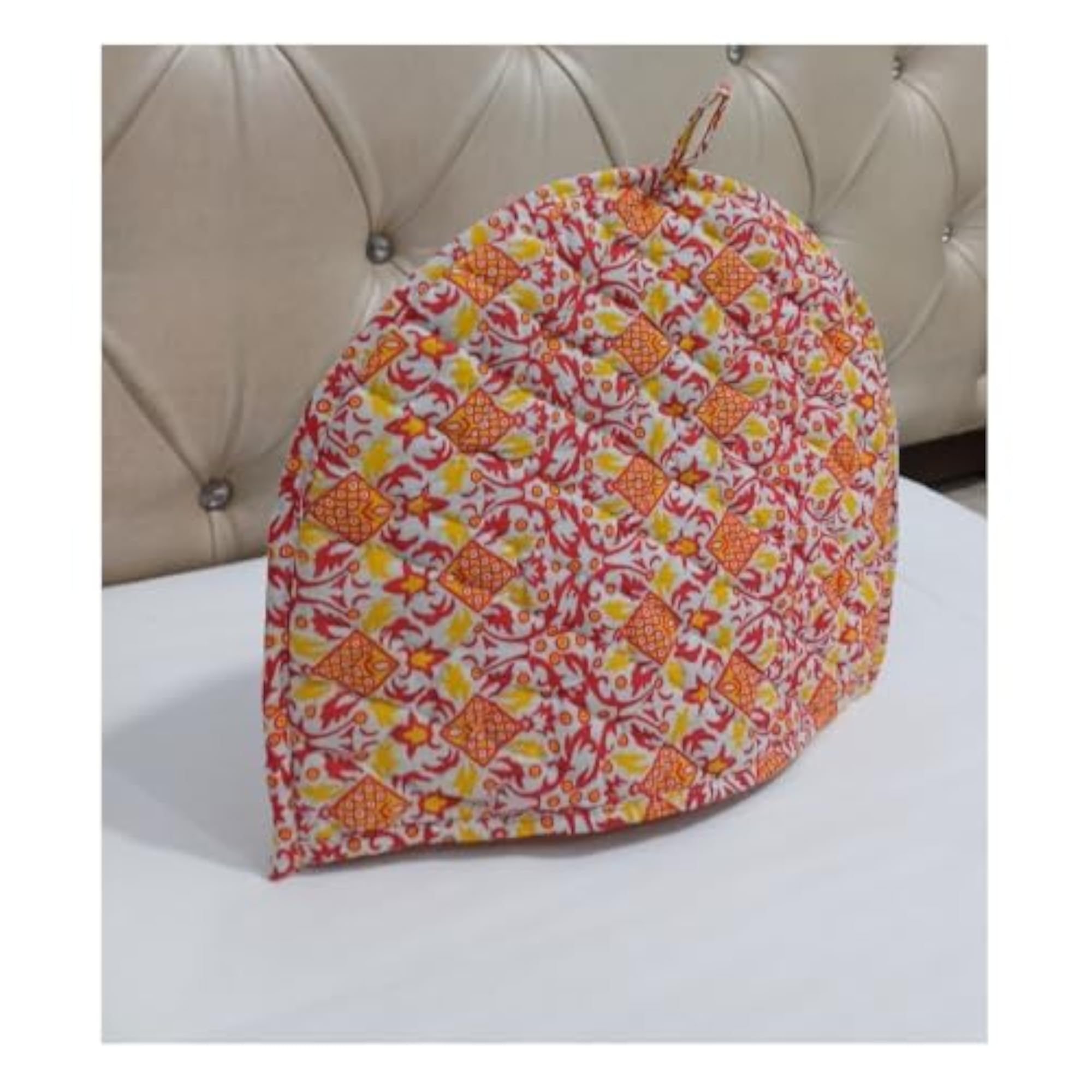 Handmade Cotton Tea Cozy Cover, Rajasthani Hand Block Print