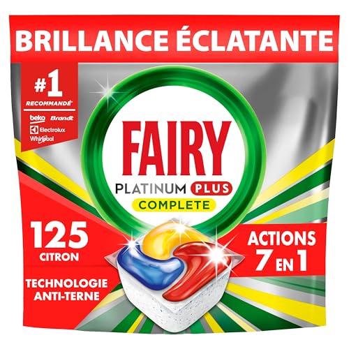 Fairy Platinum Plus Tablettes Lave-vaisselle Tout-en-1, 125...