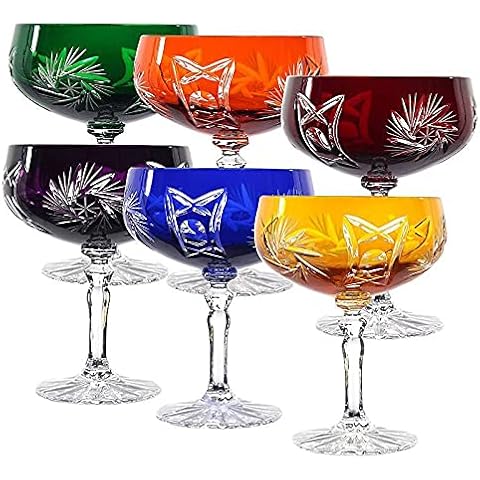 CRISTALICA Sektglas Sektschale Sektkelch Schleuderstern 6er Set 200ml Cover
