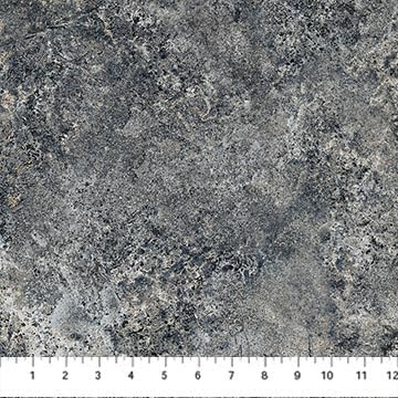 Gris claro y oscuro, diseño de pizarra, tela, 100% algodón, Stonehenge Gradations II, grafito, Northcott, 26757-99, por The Yard