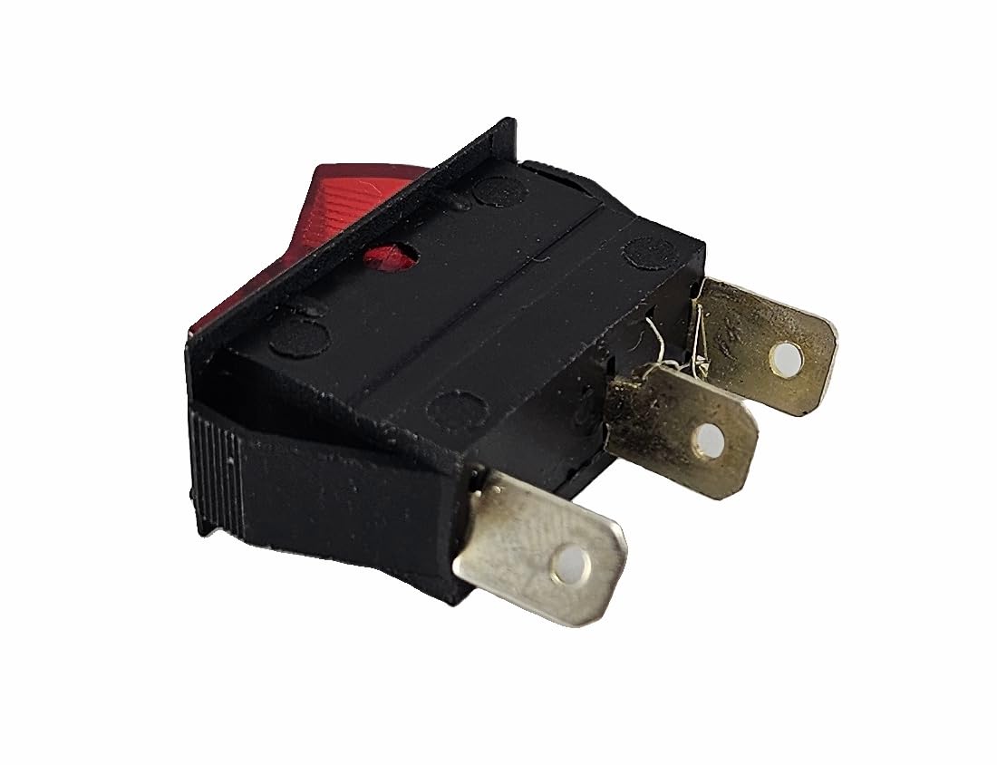 Taiss 4 Pièces Interrupteurs à Bascule 12V 20A,étanche Rond 2 Positions Marche/arrêt SPST 3 Broches Avec Câble Avec 4 Couleurs De LED,pour Voiture, Bateau, Appareils Ménagers,KCD1 8 101NW 4C X