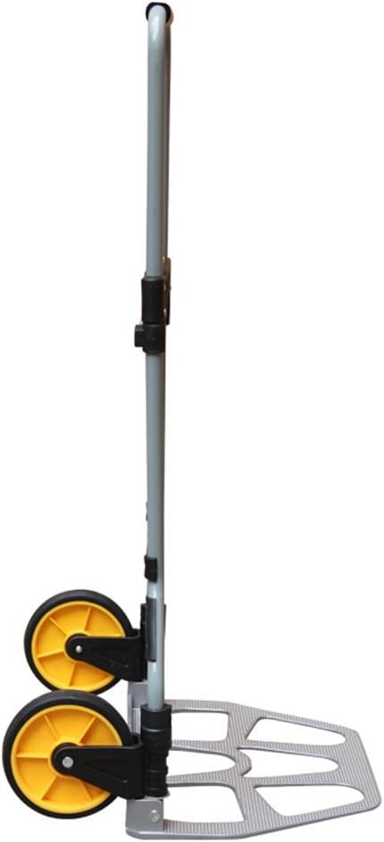 Telescopic Folding Portable Trolley Hand Truck Luggage Cart Aluminum Alloy Rod Van Industrial Silent Trolley Travel Shopping Cart Load 75 Kg Truck