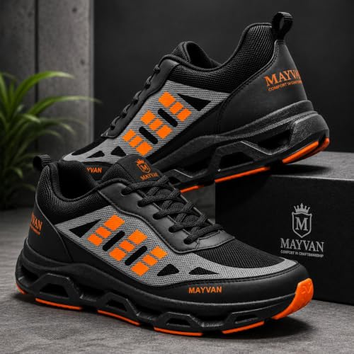 Image of Men Lightweight Running Gym Walking Sneakers for Men with Anti Slip Rubber Sole | Stylish & Comfortable | Ideal for Daily Use, Casual Outings, Parties, Travel & Gifts