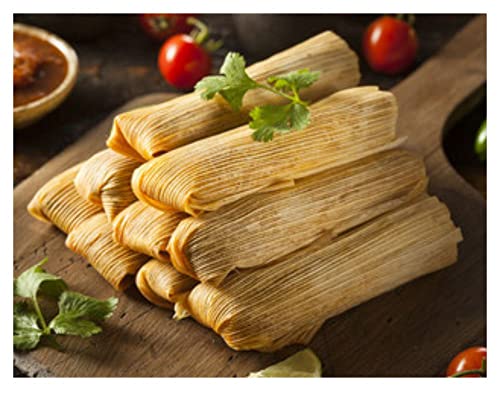 "Vegan" Chorizo Taste Veggies,Traditional Texas Styletamales, Hand Wrapped In Corn Husks (2-24Oz Frozen Dozen)  #TOP20