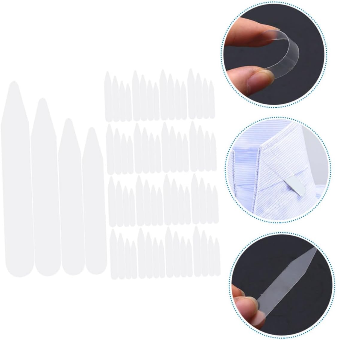 400pcs Men S Shirt Collar Stays with Inserts for Dress Shirts and Denim Collar Support for Wrinkle Prevention and Crisp Professional Appearance