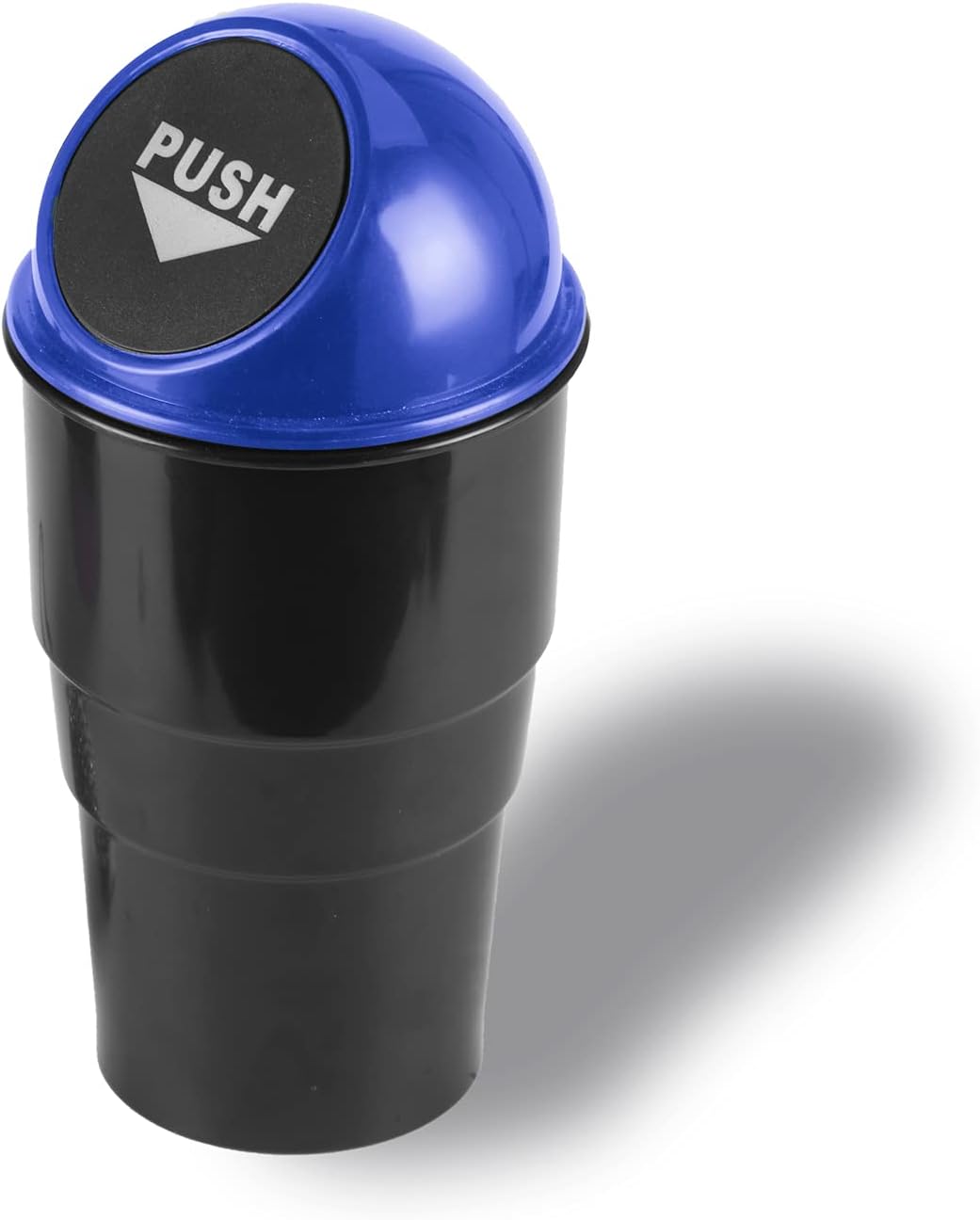 JUSTTOPAutomotive Cup Holder Garbage? Mini car Trash can, Small Automatic Portable Trash can with lid, for car Home Office (Blue)