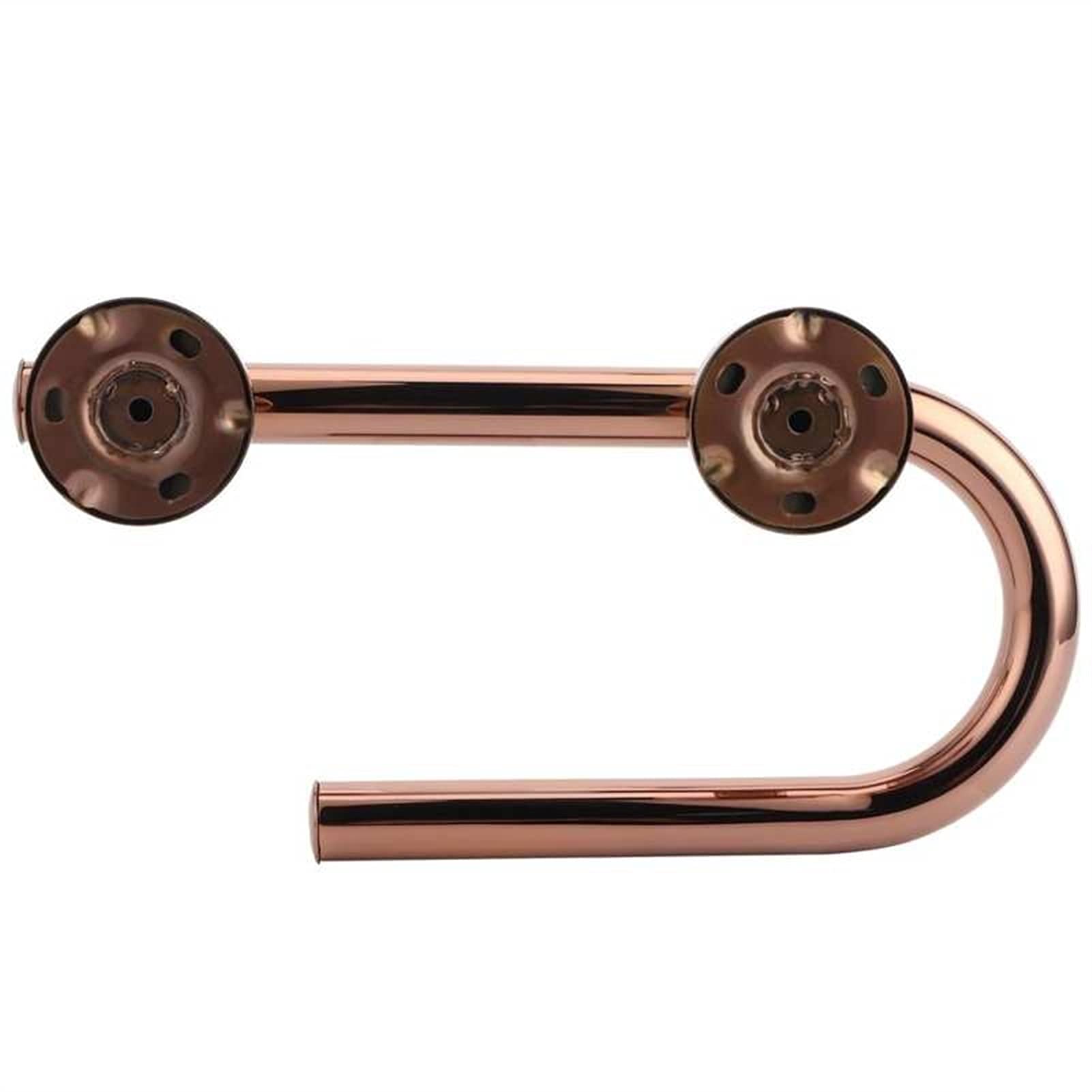 Pasamanos de baño de Acero Inoxidable 304 de 32 cm para bañera, Inodoro, Barra de Seguridad para Ducha en Forma de U con Soporte para Papel, Barra Antideslizante (Cepillado Rosa)