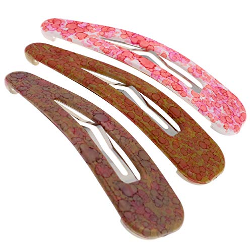 Camila Paris CP2932 French Hair Barrettes Clips, Snap Hair Slides Clic Clac for Women, Styling Girls Side Slide-in Metal Snap Pin Hair Accessories for Women. Strong Hold, No Slip Grip, Made in France