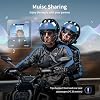 Fodsports Mesh Motorcycle Intercom, FX10C Motorcycle Bluetooth Headset with Audio Multitasking, Up to 24 Riders Helmet Communication System with Music Sharing for Motorbike/ATV/Dirt Bike, 1 Pack