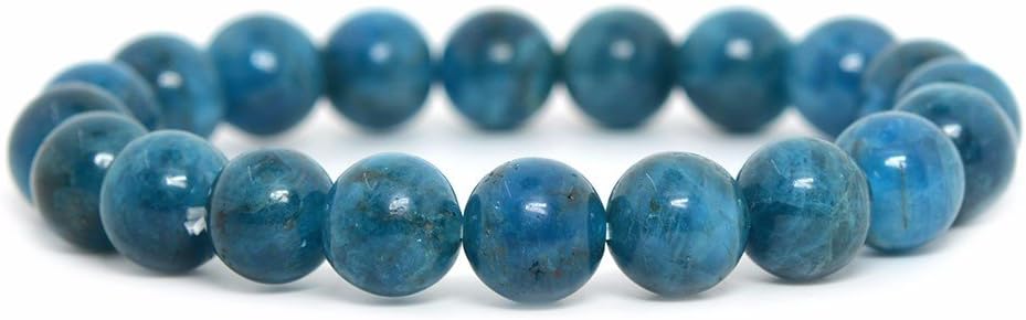 Justinstones Gem Semi Precious Gemstone 10mm Round Beads Stretch Bracelet 7 Inch Unisex
