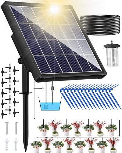 NFESOLAR 自動散水器 ソーラー式 15鉢同時給水 6モード切替 15mホース付き 水やりタイマー 植物 自動水やり ビオトープ 盆栽 ベランダ園芸 庭園用 日本語説明書付