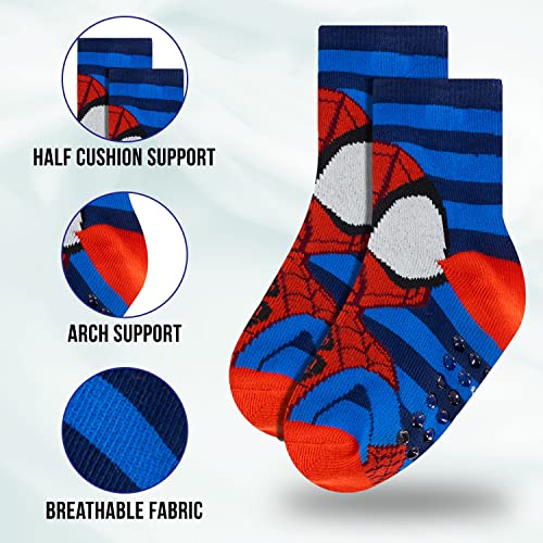 Image of Spiderman Grip Socks, Socks for Toddler Boys, 10 Pack, Spider man Toddler Gripper Socks, Amazing Spiderman Variety Pack