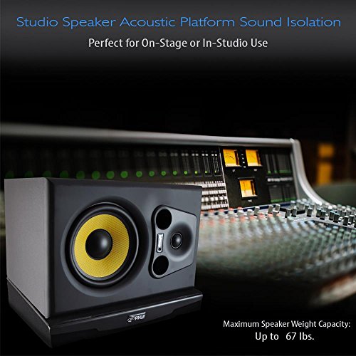 Pyle Sound Dampening Speaker Riser Foam - Audio Acoustic Noise Isolation Platform Pads Recoil Stabilizer W/ Rubber Base Pad For Studio Monitor, Subwoofer, Loud Speakers - Psi08 (13 X 11 X 2.6 Inch) #TOP4