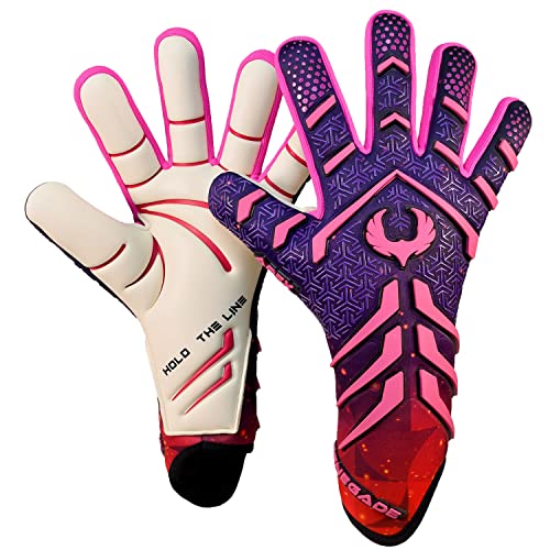 Renegade GK Apex Strapless Professional Football Goalie Gloves (Sizes 6-12, Level 5.5) 4+5MM EXT Contact Grip