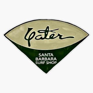 Surf Santa Barbara Window Water Bottle Bumper Sticker Decal 5"