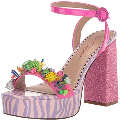 Betsey Johnson Womens Jorden Heeled Sandal, Pink Multi, 8.5 Us #TOP9
