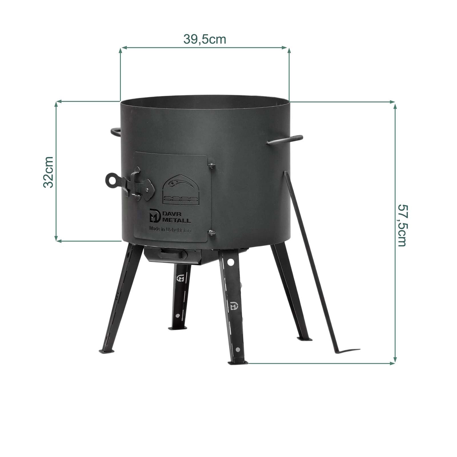 Utschak Ø40 Campingofen Kazan Adapter-Ringe Gusseisentopf Feuerstelle Feldküche
