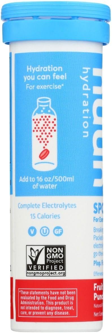 Nuun Hydration Drink Tab - Active - Fruit Punch - 10 Tablets - Case of 6