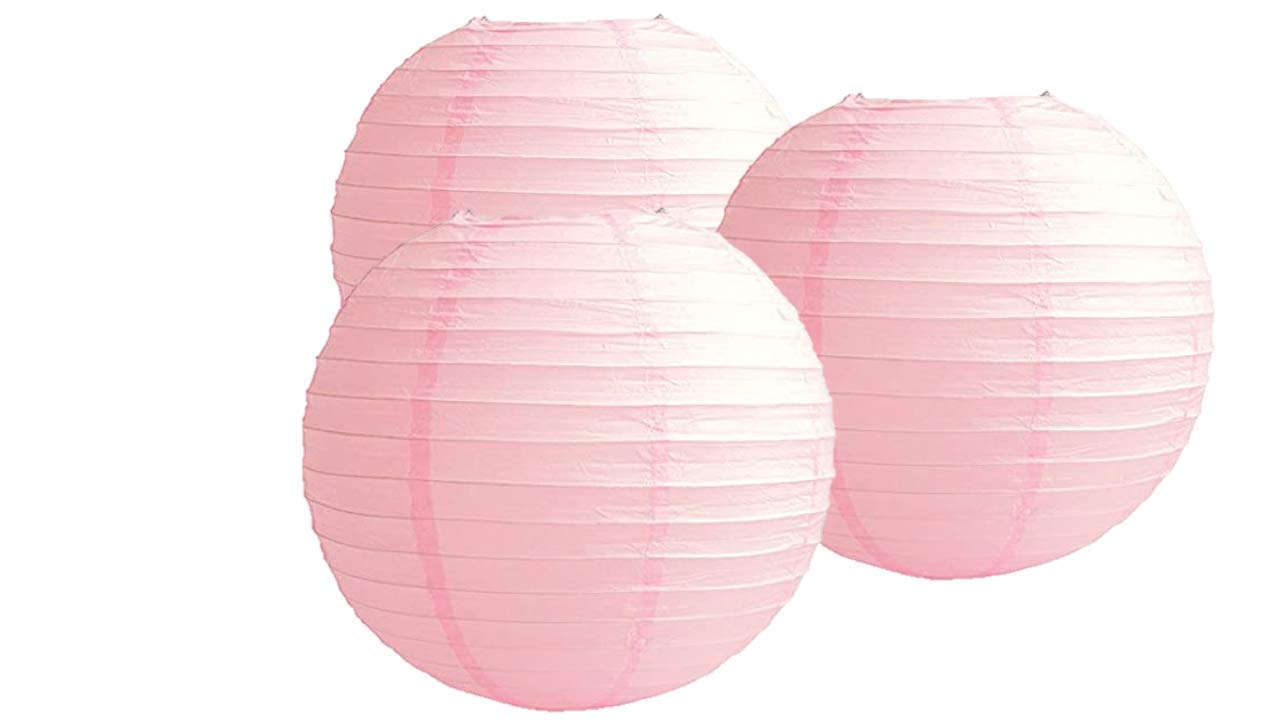 Pack of 3 Paper Lantern Lampshade Party Birthday Baby Shower Wedding Celebration Decoration 4"(10cm) -16"(40cm) (Orange, 12" (30cm)) — view 44