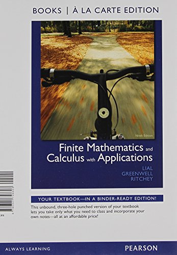 Finite Mathematics and Calculus with Applicatio... 0321746600 Book Cover
