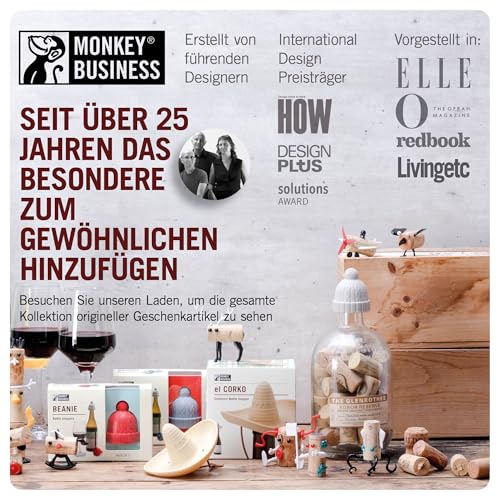 Monkey Business Fill Phil Kühlschrank-Deo, Behälter für Natron, Kühlschrankgeruchsentferner mit Backpulver, lustige Geschenkidee, praktische Küchenhilfe