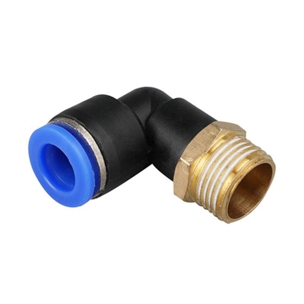 Crcrc Men's One Color Bsp Thread Elbow Connector For Pneumatic Pipes - Quick Connect Fitting, 1Pcs(Pl10-04)