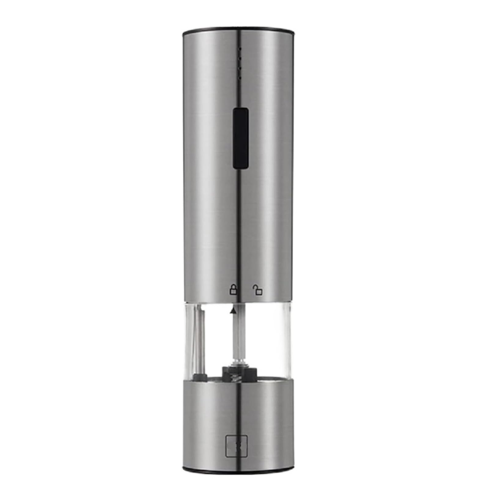 Macinapepe Spezie Macina Sale E Pepe Elettrico con Ricarica USB Mulino Automatico per Macinare Spezie A Luce LED Utensili da Cucina(Blue,Silver,1pcs)